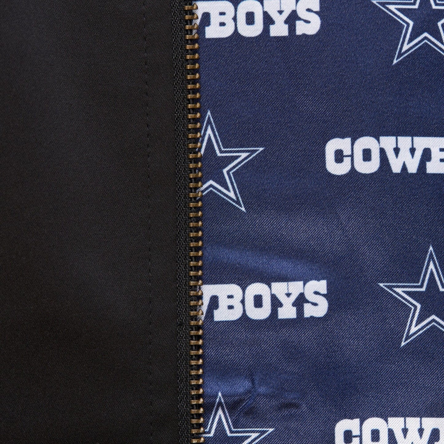 Mitchell & Ness Dallas Cowboys Black Vintage NFL Logo Bomber Jacket / RRP £125