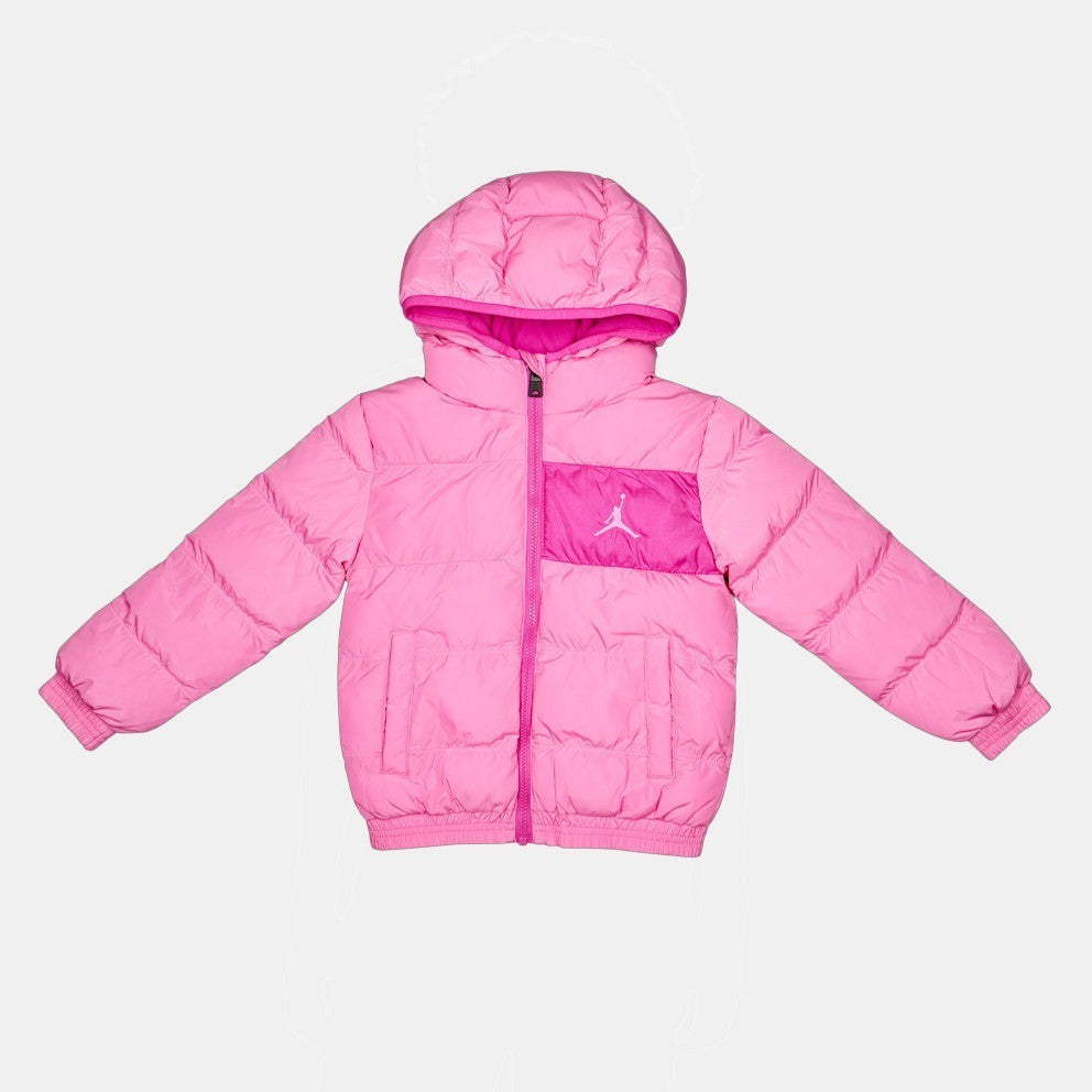 Nike Little Girls Jordan Puffer Jacket / Pink / RRP £60