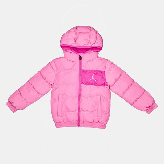 Nike Little Girls Jordan Puffer Jacket / Pink / RRP £60