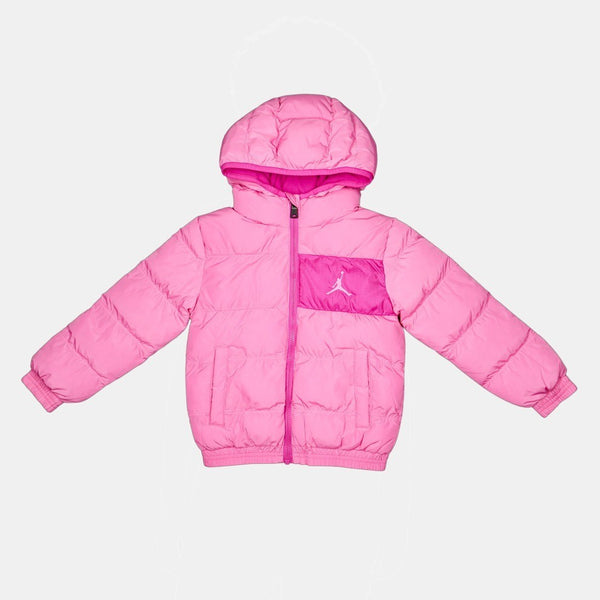 Nike Little Girls Jordan Puffer Jacket / Pink / RRP £60