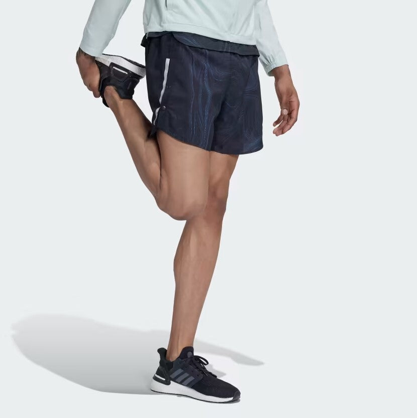 Adidas Mens Designed For Running Shorts / For The Ocean / Black / RRP £43