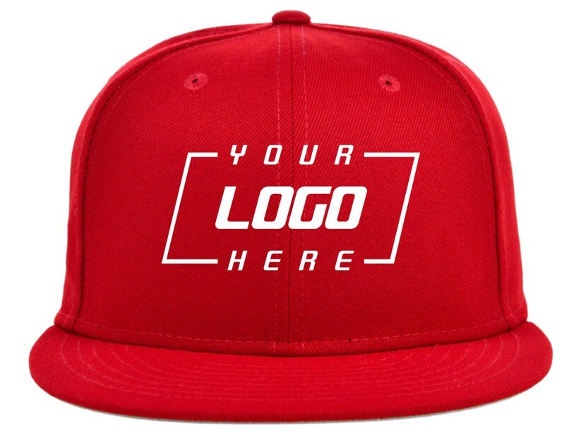 Unisex Plain Dime Snapback Hat / Red / £22