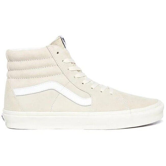Vans Mens Sk8-Hi 'Pig Suede Trainers - Marshmallow' / Cream Yellow / RRP £80