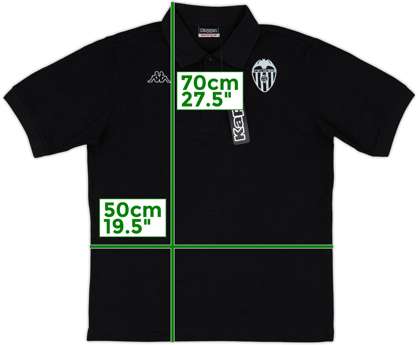 Kappa Mens 2009-10 Valencia Kappa Polo T-Shirt / Black / RRP £34.99