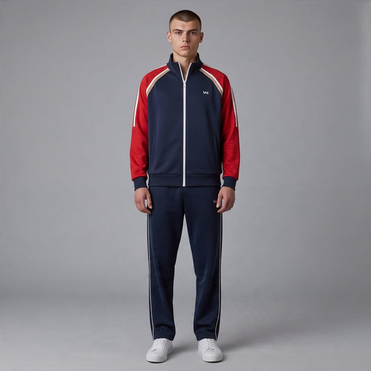 Rey Royal Track Top - Navy Red