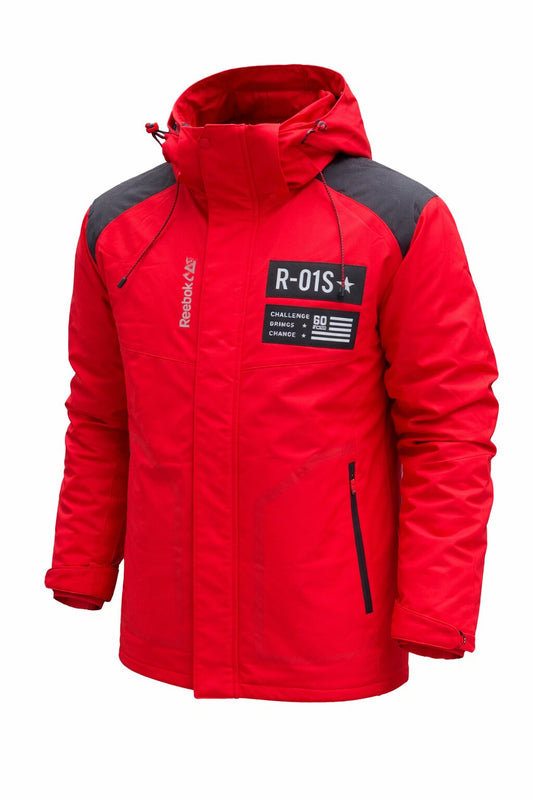 Reebok Men's One Series Siberian Down Winter Jacket / RRP £250 / Red Black