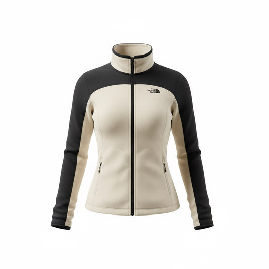 The North Face Womens Emilia Fleece Jacket / Beige Black / RRP £65