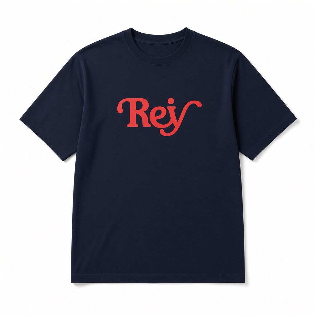 Rey Serif Tee - Navy