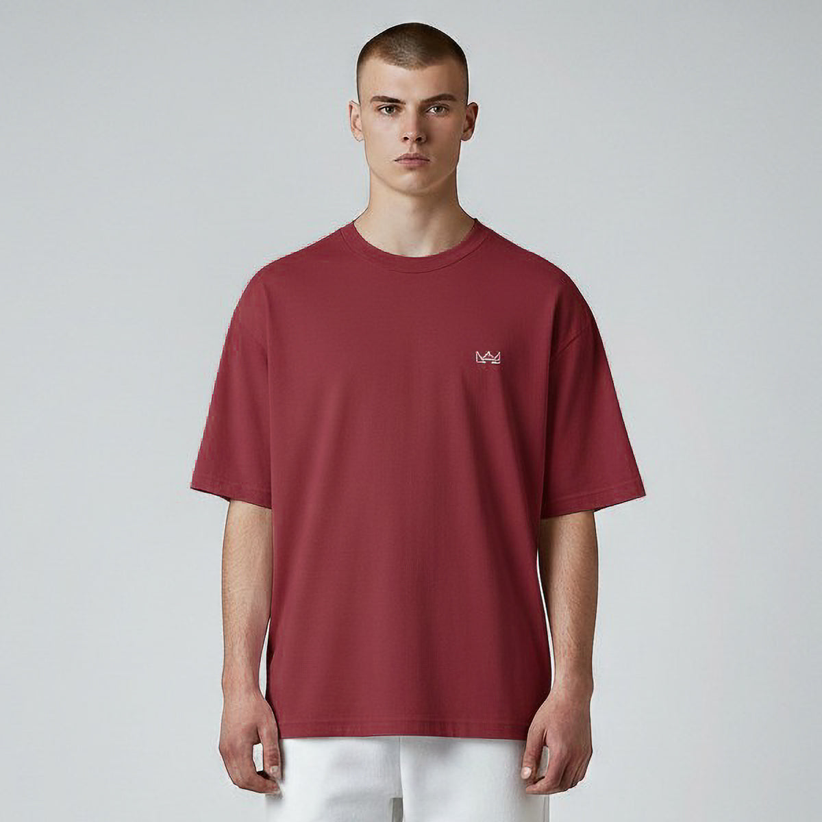 Rey Signature Crown Tee - Ruby Red