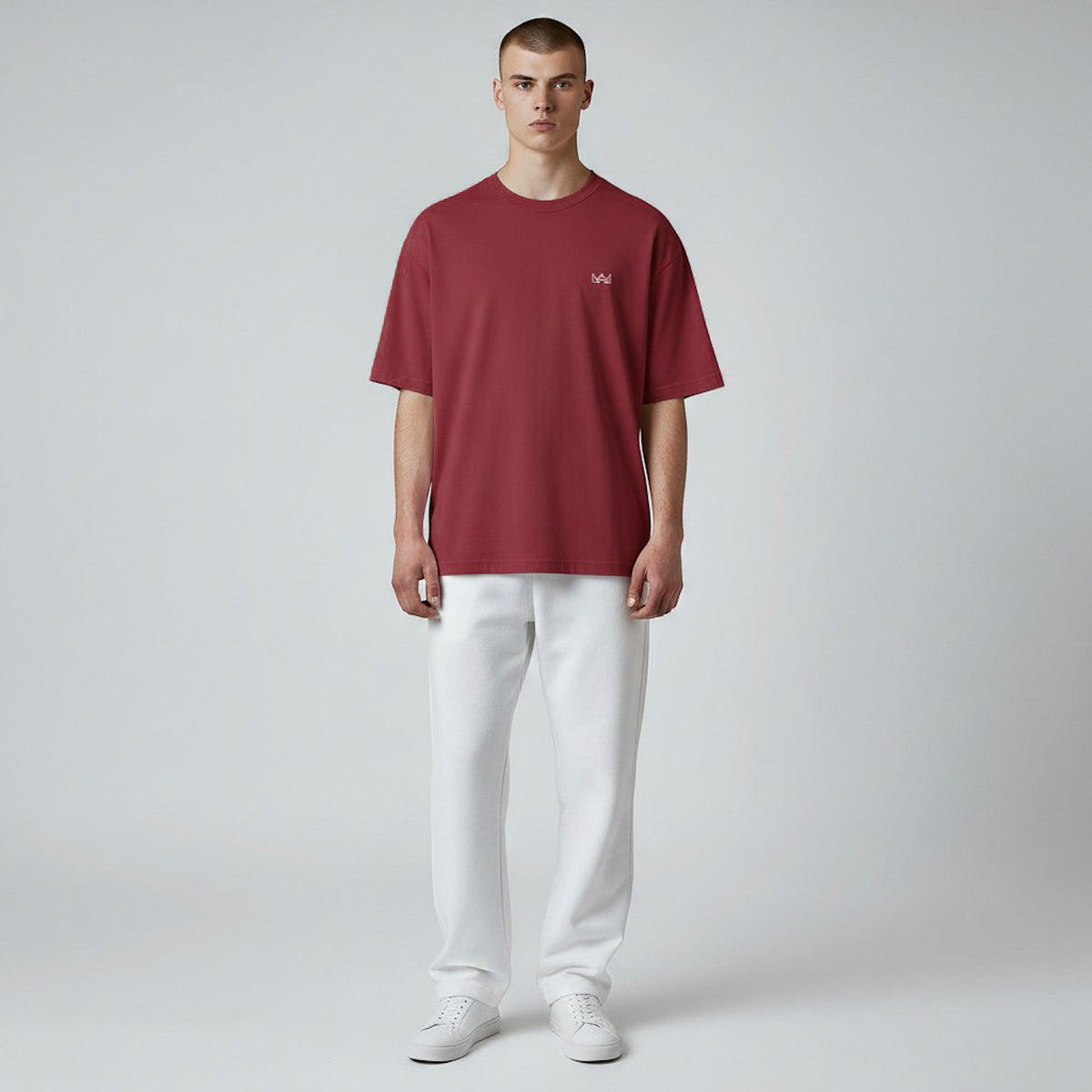 Rey Signature Crown Tee - Ruby Red