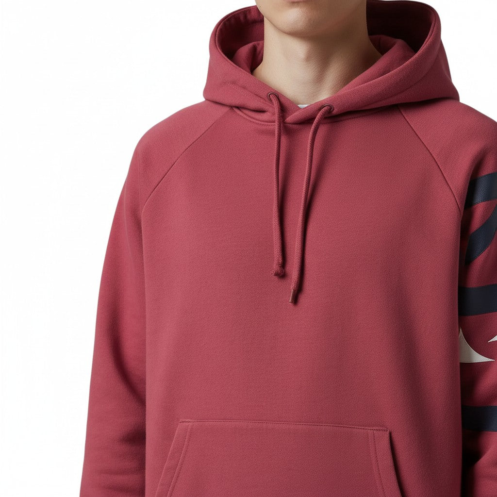 Rey Crown Sleeve Print Hoodie