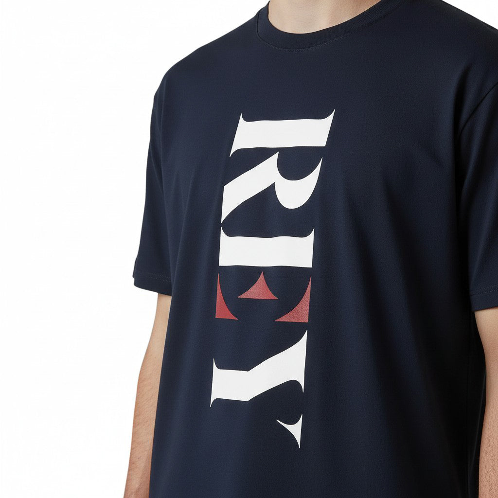 Rey Crown Print Tee - Navy