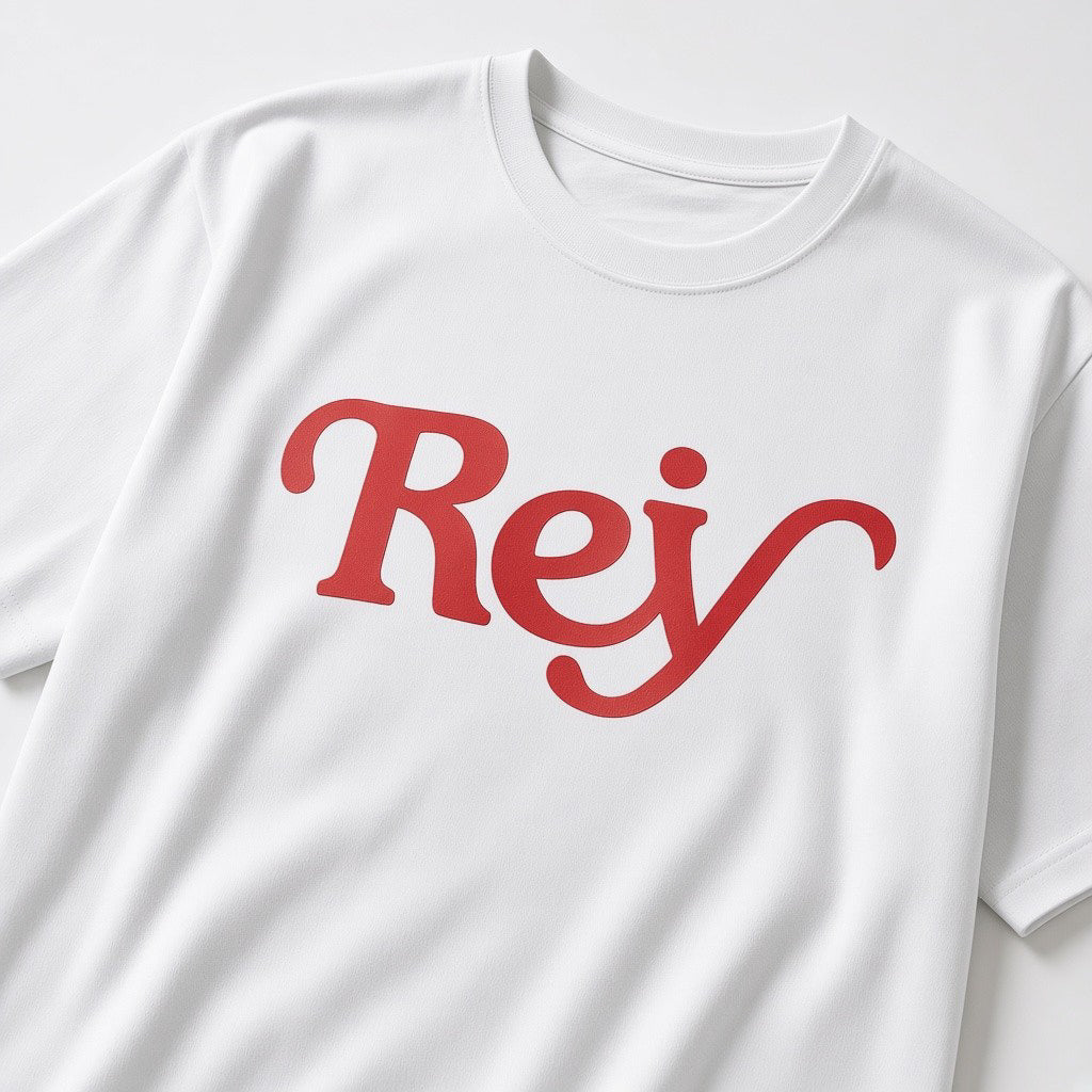 Rey Serif Tee - White