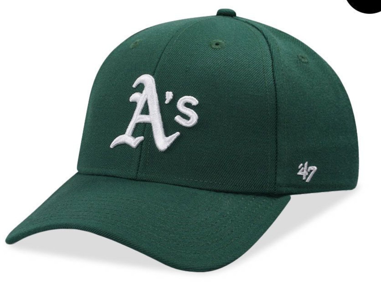 47 Brand Adult Oakland Athletics A's MVP Cap / Dark Green / RRP £28