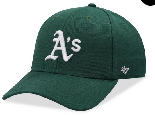 47 Brand Adult Oakland Athletics A's MVP Cap / Dark Green / RRP £28