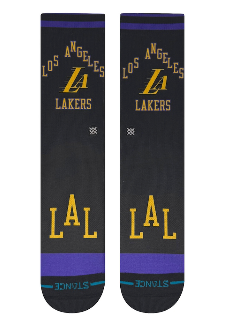 Stance Mens LA Lakers City Edition Crew Socks / UK 8.5-12.5 / White / RRP £17