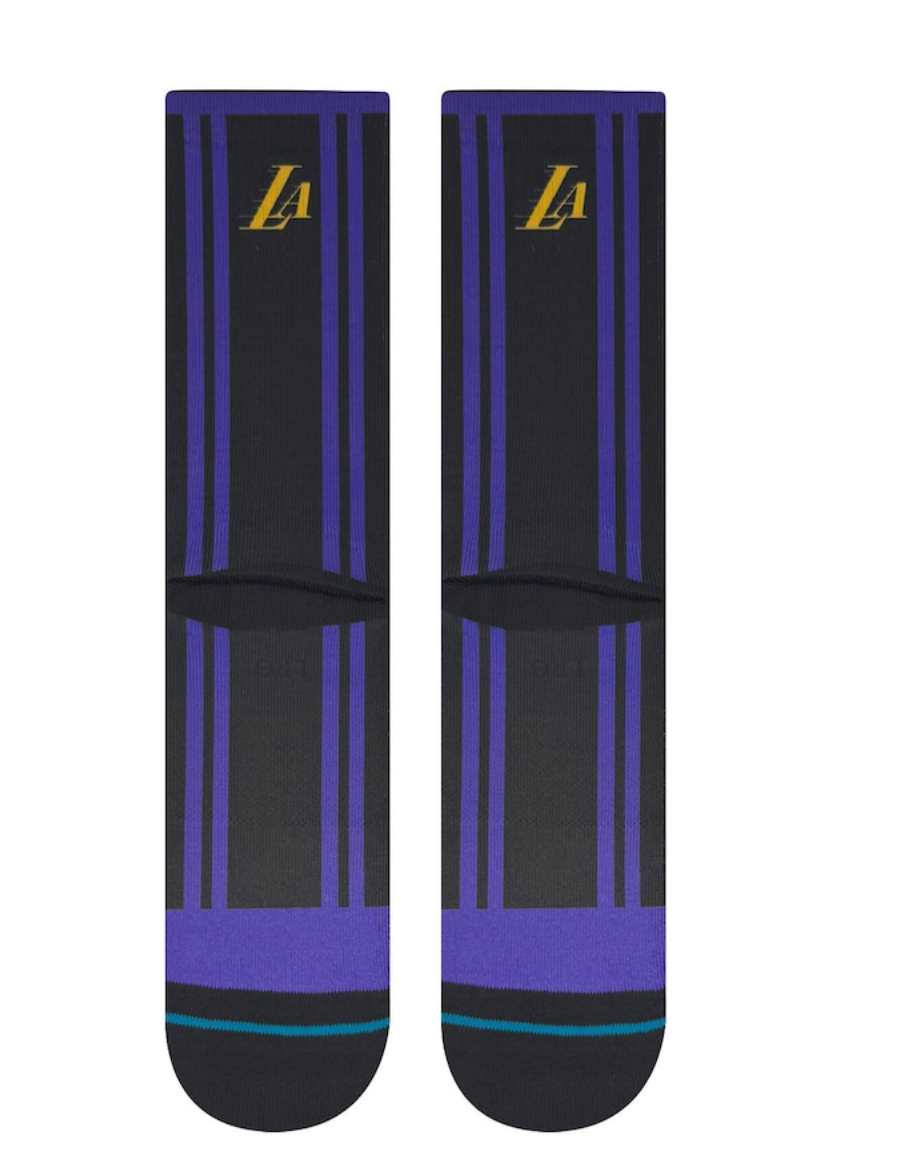 Stance Mens LA Lakers City Edition Crew Socks / UK 8.5-12.5 / White / RRP £17