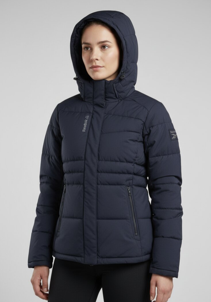 Reebok Womens Q4 Heat Suit Puffer Jacket & Trousers Set / BNWT / Navy / RRP £80