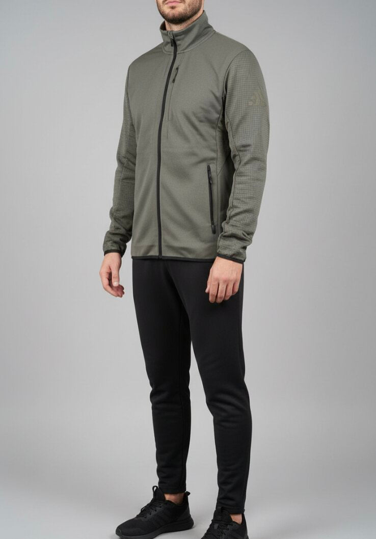 Adidas Mens Climaheat Fleece Full Zip Jacket / BNWT / Dark Green / RRP £95