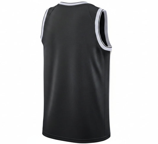 Nike Men's Brooklyn Nets Icon Basketball Vest / Black Silver / Blank / RRP £90