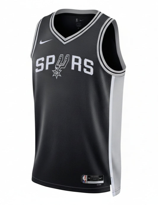 Nike Men's San Antonio Spurs Blank Basketball Jersey / Black / RRP £90