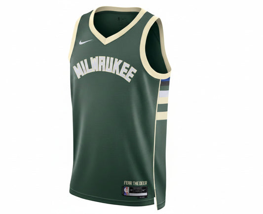 Nike Mens Milwaukee Bucks Blank Basketball Jersey / Green / RRP £90