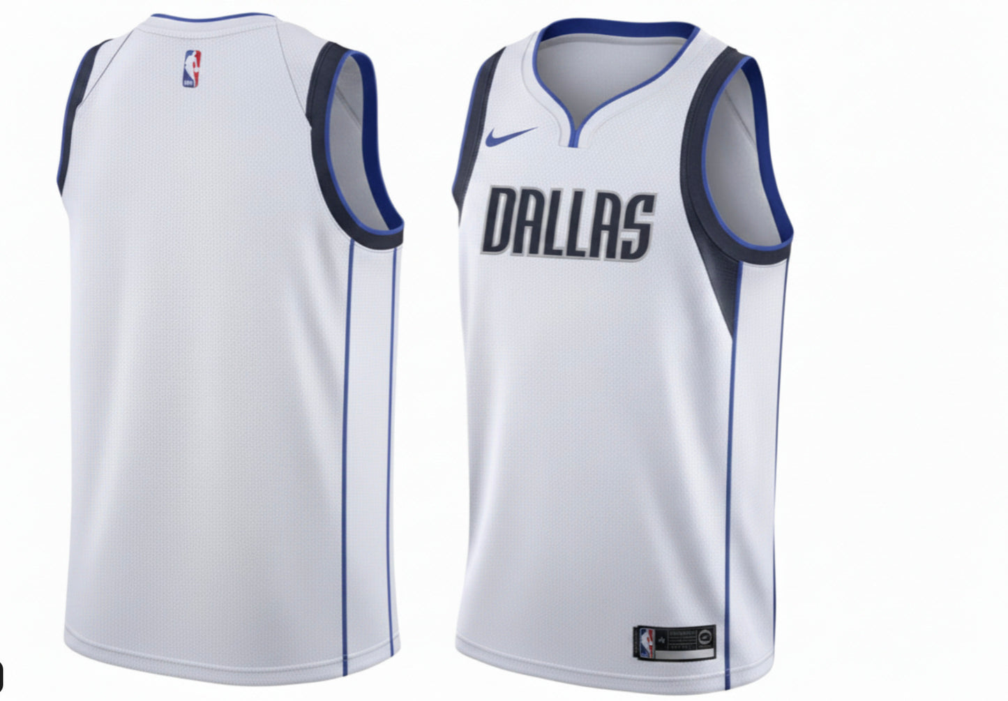 Nike Men's Dallas Mavericks Swingman Blank Basketball Jersey / White / RRP £90