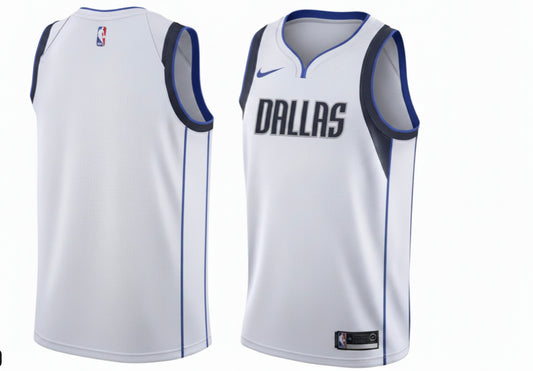 Nike Men's Dallas Mavericks Swingman Blank Basketball Jersey / White / RRP £90