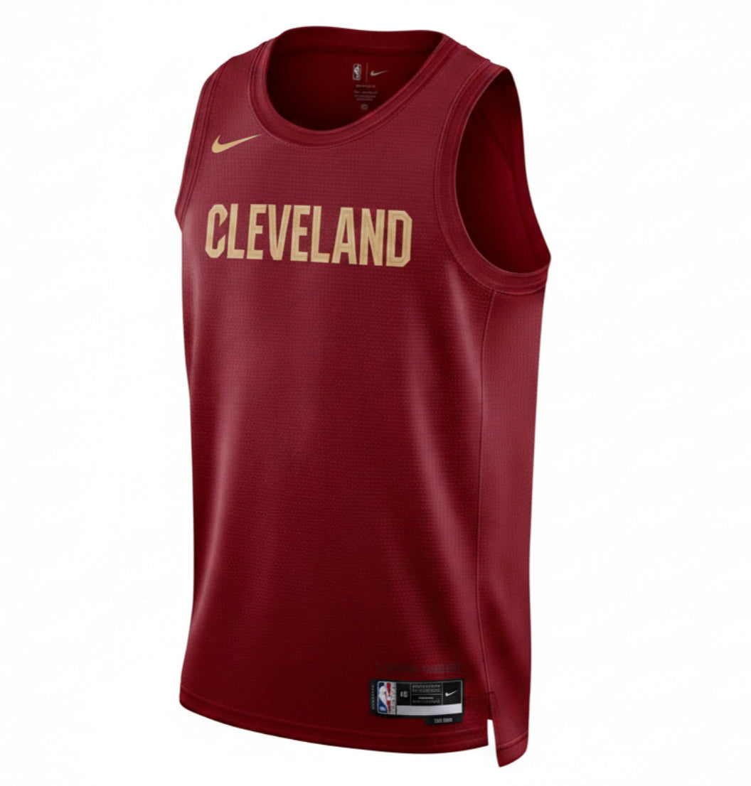 Nike Men's Cleveland Cavaliers Basketball Jersey / Red Gold / Blank / RRP £90
