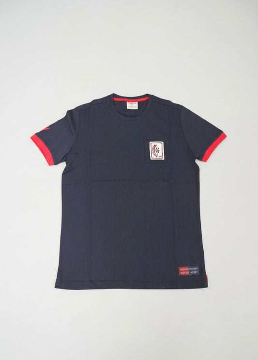 Macron Mens 2019-20 Cagliari 100th Anniversary Fan Tee / Navy / RRP £35