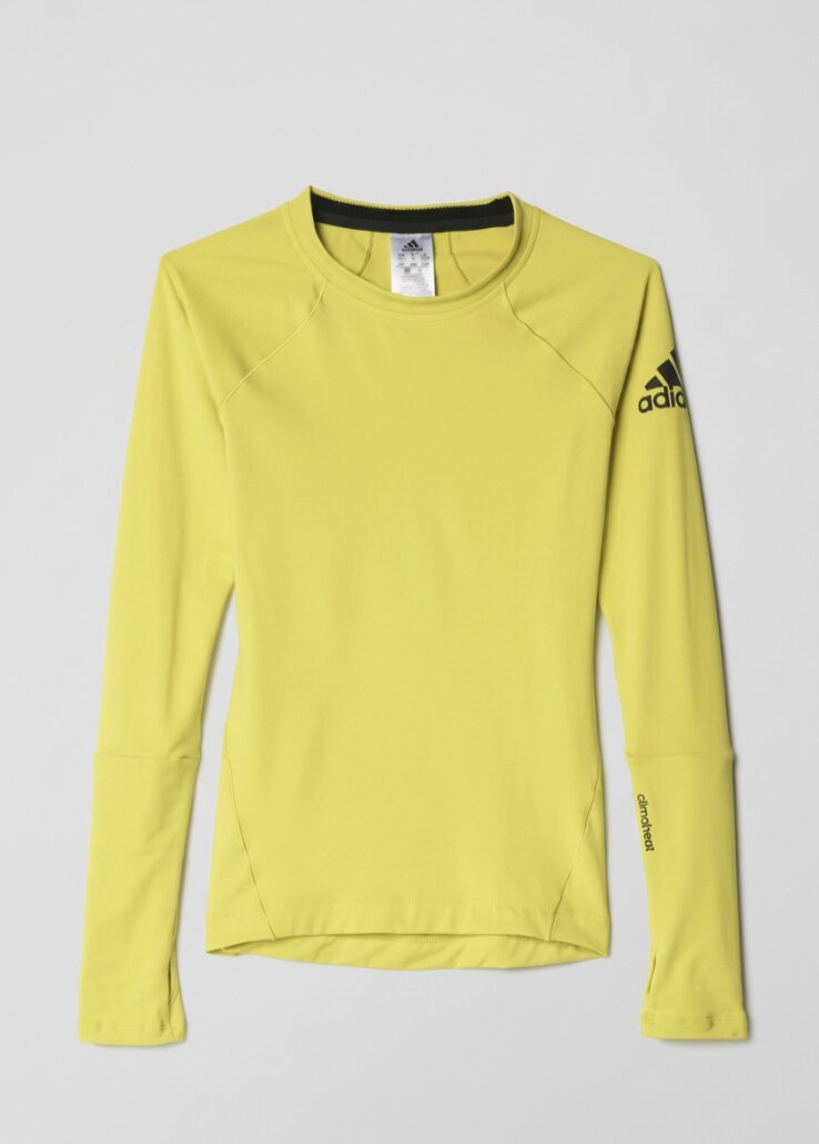 Adidas Women's Long Sleeve Gym Top / Yellow / Climaheat / RRP £70