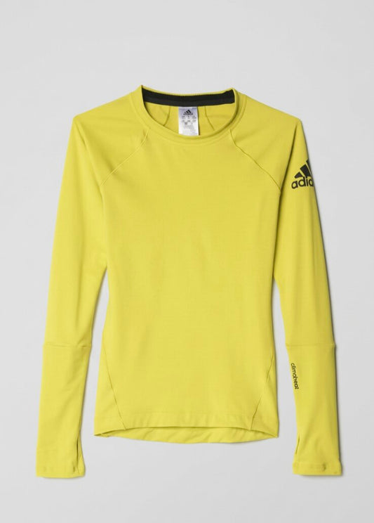 Adidas Women's Long Sleeve Gym Top / Yellow / Climaheat / RRP £70