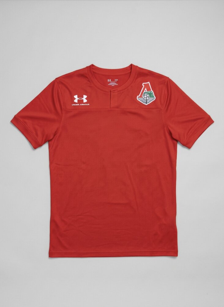 Under Armour 19-20 Lokomotiv Moscow Touchline Henley Polo / Mens / Red / RRP £30