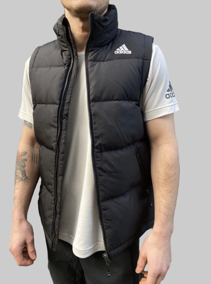 Adidas Men's Down Vest Bodywarmer Gilet / Black