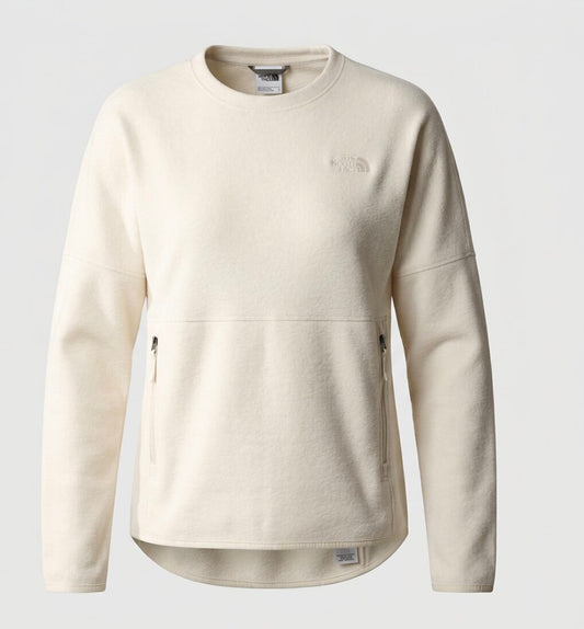 The North Face Women’s TKA Glacier Pullover Crew – Vintage White/Vintage White