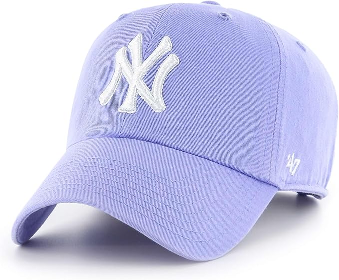 47 Brand New York Yankees NY Relaxed Clean Up Cap / Purple White / RRP £25