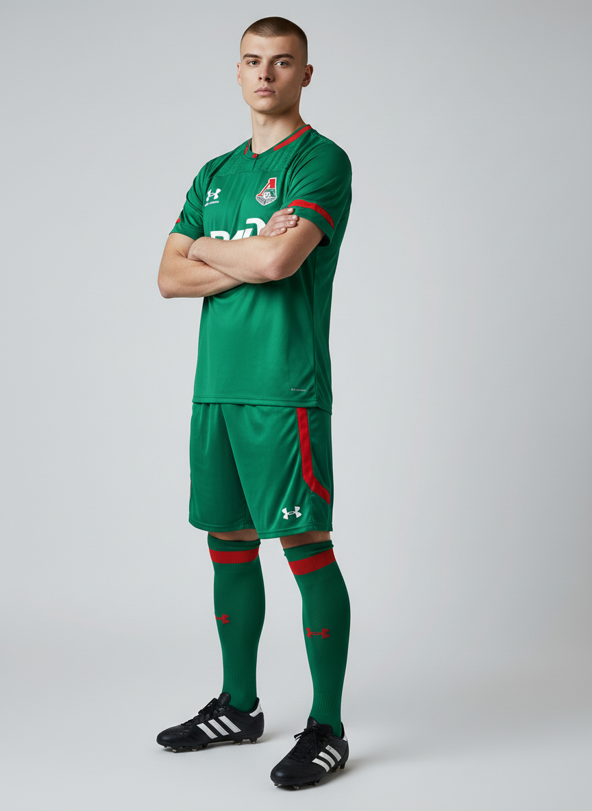 Under Armour Football Shirt / Lokomotiv Moscow Home / Green / RRP £55