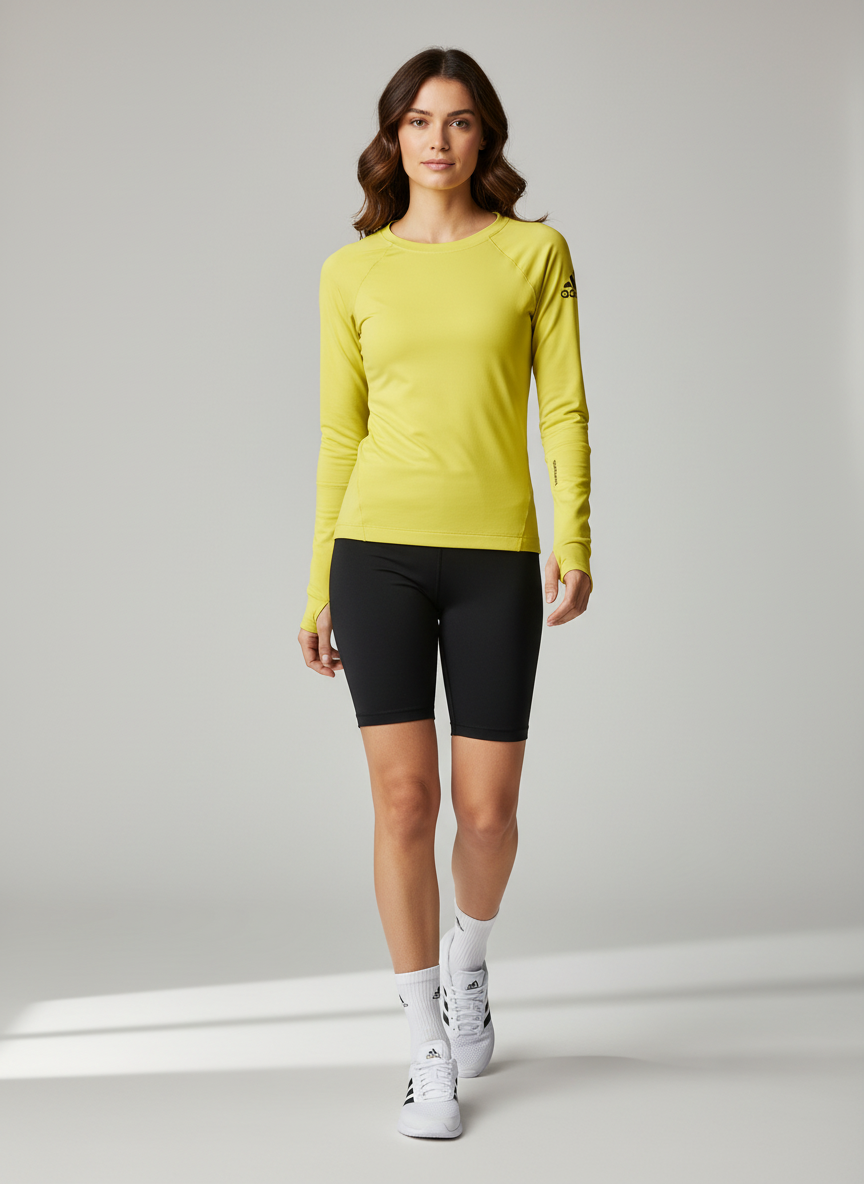 Adidas Women's Long Sleeve Gym Top / Yellow / Climaheat / RRP £70