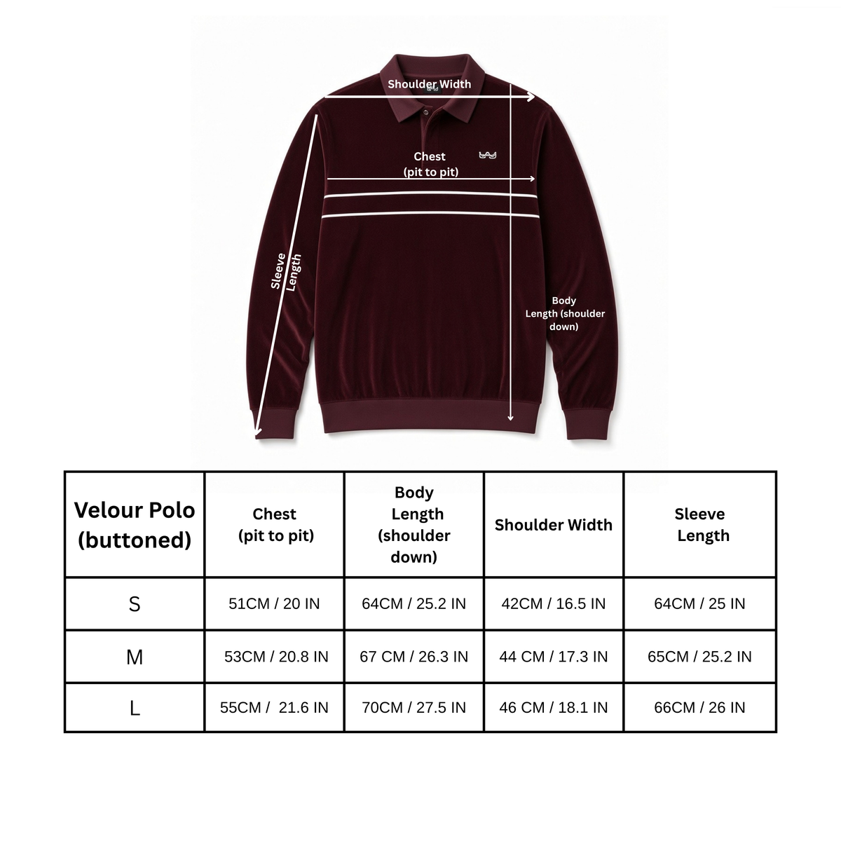 Rey Royal Button Velour Polo - Ruby Red