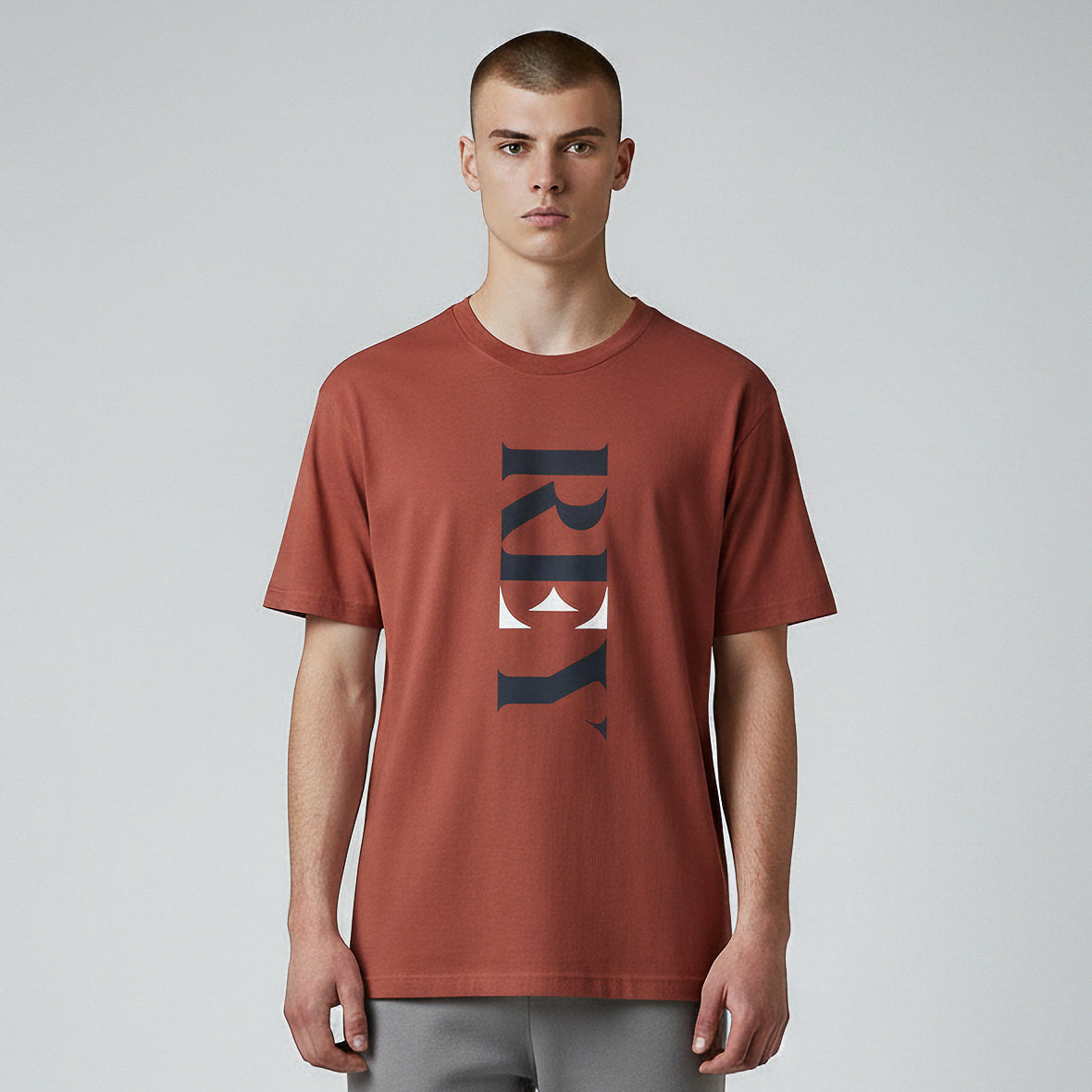 Rey Crown Print Tee - Ruby Red