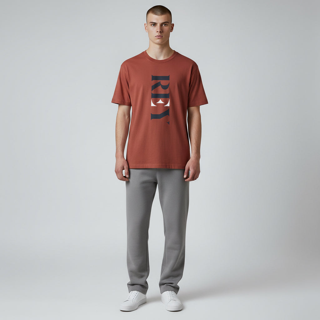 Rey Crown Print Tee - Ruby Red