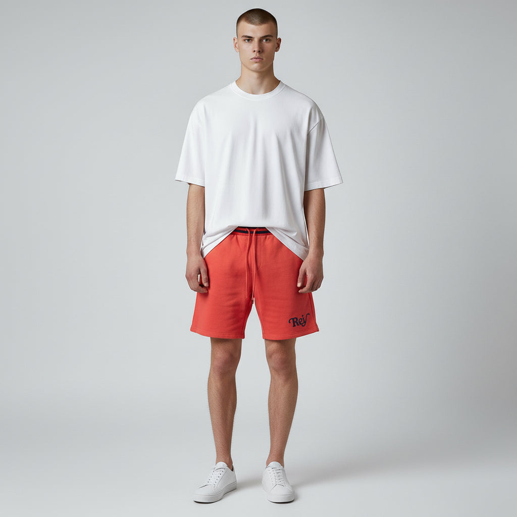Rey Serif Shorts - Red