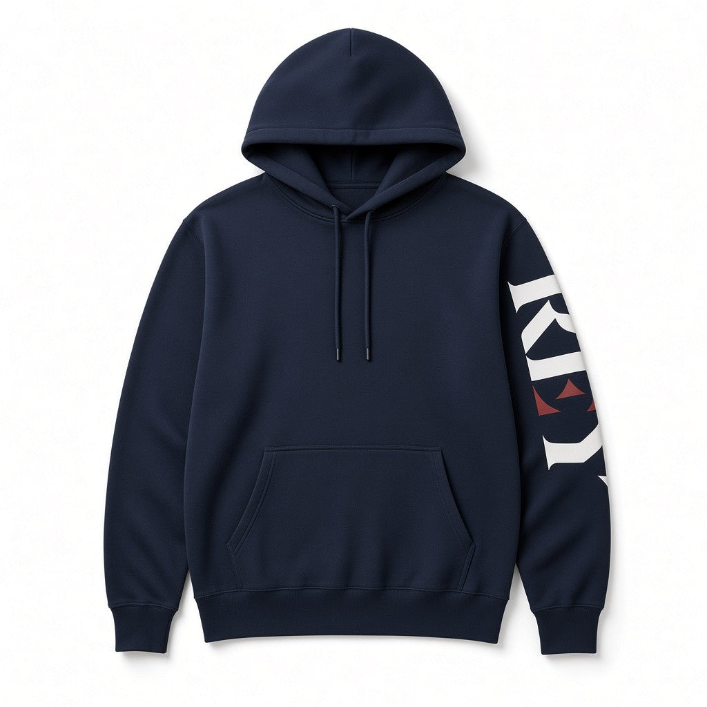 Rey Crown Sleeve Print Hoodie