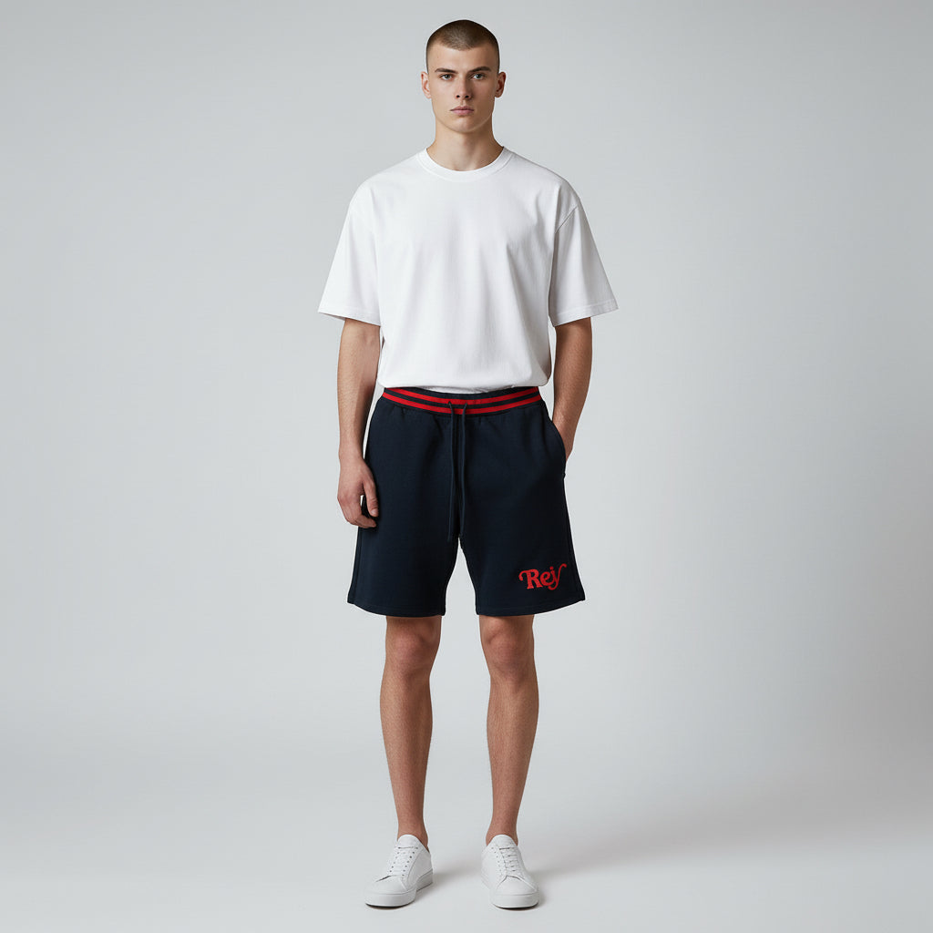 Rey Serif Shorts - Navy