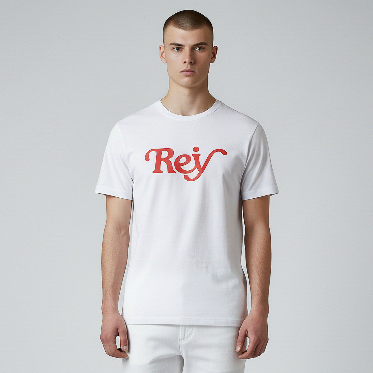Rey Serif Tee - White